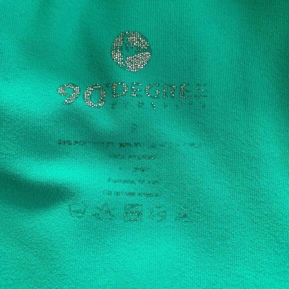 90 Degrees By Reflex Green Ruffled Zip Sweater - Picture 8 of 9